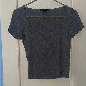 Forever 21 Charcoal Short Sleeve Top